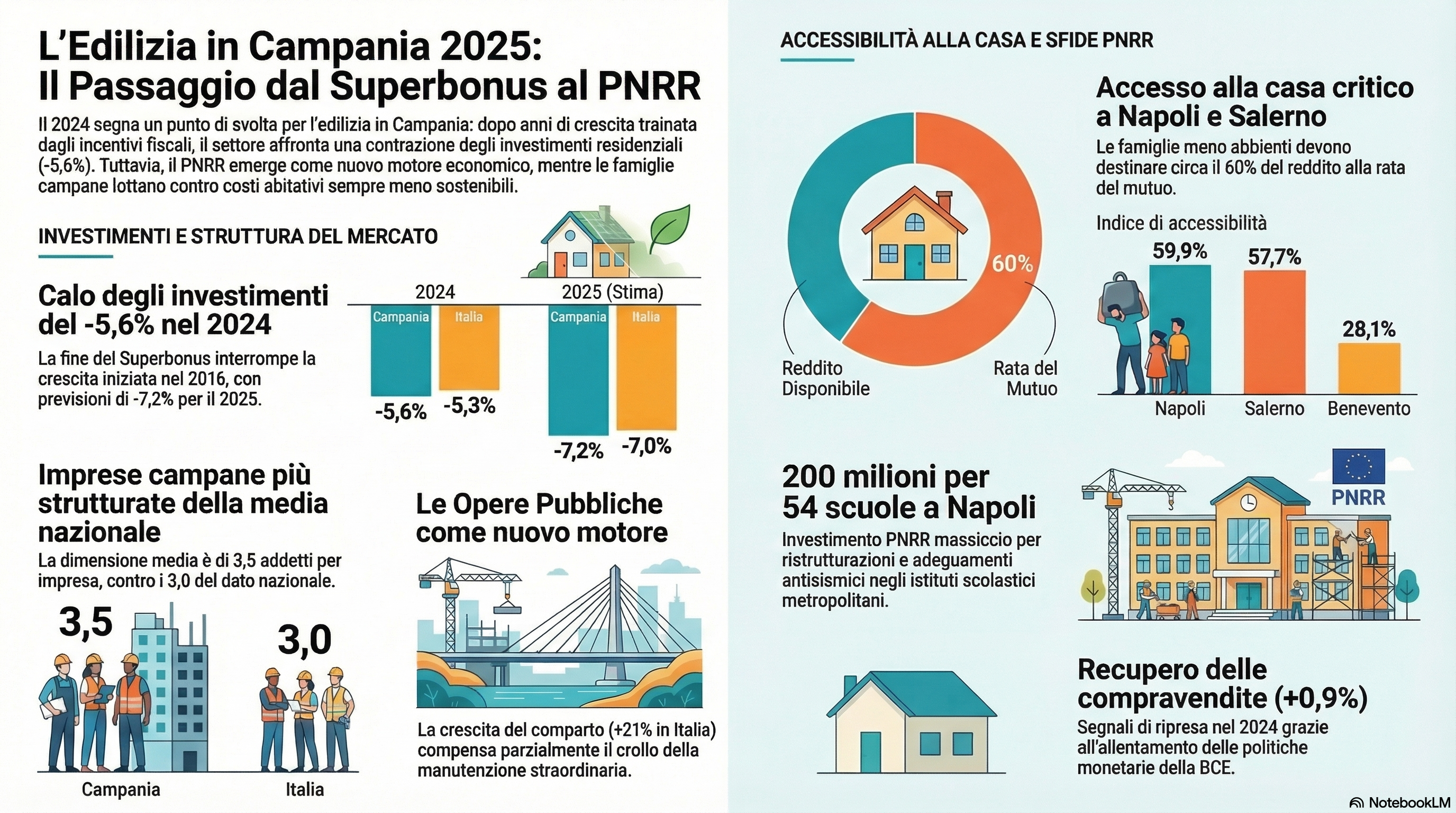Infografica mercato 2025-2026 per GB Construction
